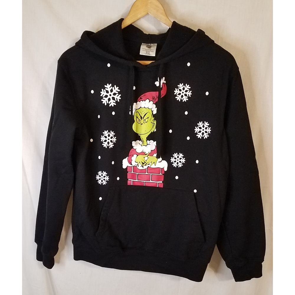 The‎ Grinch black Christmas hoodie youth M 7/9 teen - young adult